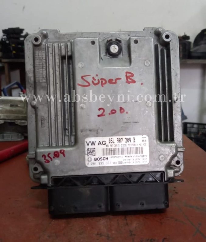 Audi A4, A5, A6, Skoda Superb, Volkswagen T-Roc 2.0 TDI Motor Beyni Çıkma ECU (Bosch) 0281035371, 0 281 035 371, 05L907309B, 05L 907 309 B, 1039T30741