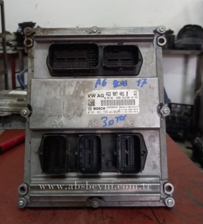 Audi A6 A7 3.0 TDI Motor Beyni Çıkma ECU (Bosch) 0281031729, 0 281 031 729, 4G2907401B, 4G2 907 401 B, 4G2 907 401, EDC17CP54