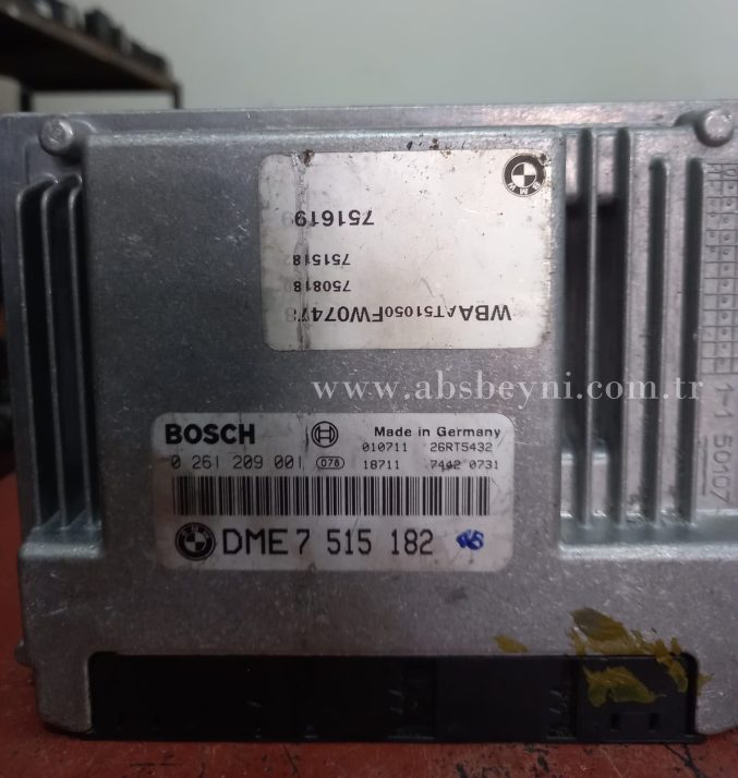 BMW 3.16 Motor Beyni Çıkma ECU (Bosch) 316 0261209001, 0 261 20 9001, 0 261 209 00, 026120900, DME7515182, DME 7 515 182, 7 515 182, 7515182, 26RT5432