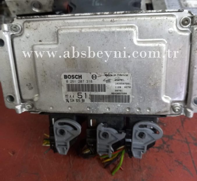 Citroen Xsara 1.6 Motor Beyni 0261207318, 0 261 207 318, 9653492680, 96 534 926 80, 1039S07991, 1039507991, M7.4.4