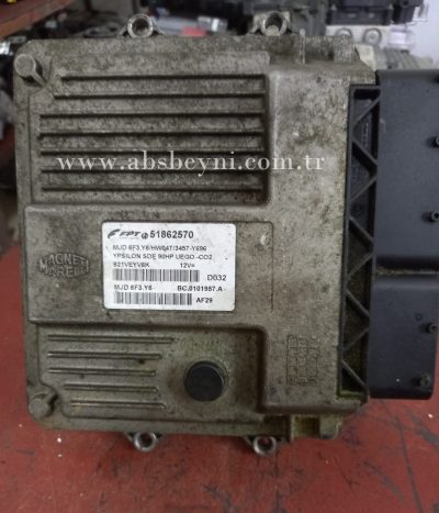 Fiat Lancia 1.3 Motor Beyni Çıkma ECU (Magneti Marelli) 51862570, MJD 6F3.Y6, MJD6F3.Y6, MJD6F3Y6, MJD 6F3 Y6, BC.0101957.A, BC0101957A