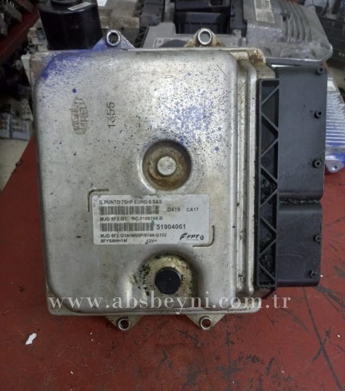 Fiat Punto Evo 1.3 Motor Beyni Çıkma ECU (Magneti Marelli) 51904061, MJD 8F2.G1, MJD8F2.G1, MJD8F2G1, MJD 8F2G1, BC.0106768.B, BC0106768B