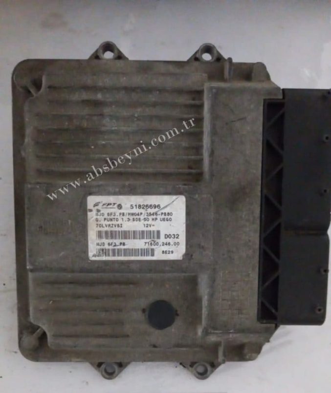 51826696 70LVRZV5I 3546 PB80 kodlu Fiat Punto Grande Motor Beyni