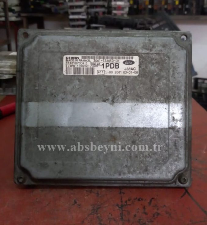Ford Fiesta 1.2 Motor Beyni Çıkma ECU (Siemens) S118107004D, S118107004 D, S118107004, 3S61-12A650-CB, 3S6112A650CB, SIM22, 1PDB