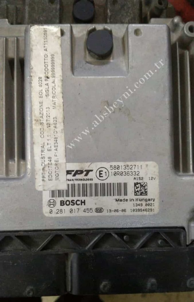 Iveco Daliy 2.3 Motor Beyni 0281017455 5801352711 10R036332 0281017455 5801352711 10R036332 kodlu Iveco Daliy 2.3 Motor Beyni