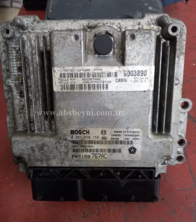 Jeep Grand Cherokee 3.0 CRD Motor Beyni Çıkma ECU (Bosch) 0281030158, 0 281 030 158, P05150767AC, P05150 767AC, 1039S62605