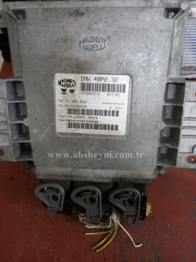 Peugeot 206 Citroen C5 2.0 Motor Beyni Çıkma ECU (Magneti Marelli) IAW 48P2.32, IAW48P2.32, IAW48P232, IAW 48P232, HW9642606280, HW 9642606280, SW9644903