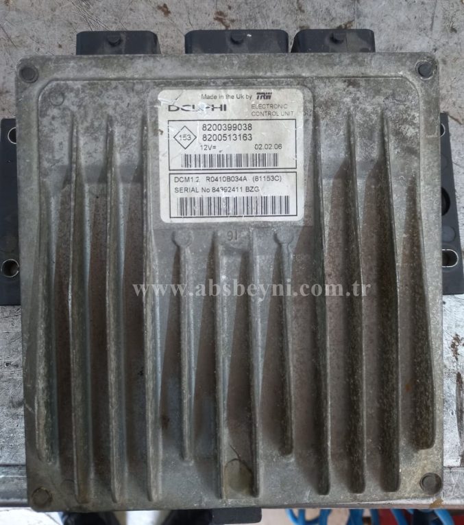 Renault Clio Megane Nissan Micra 1.5 DCI Motor Beyni Çıkma ECU (Delphi) 8200399038, 8200513163, R0410B034A, DCM1.2