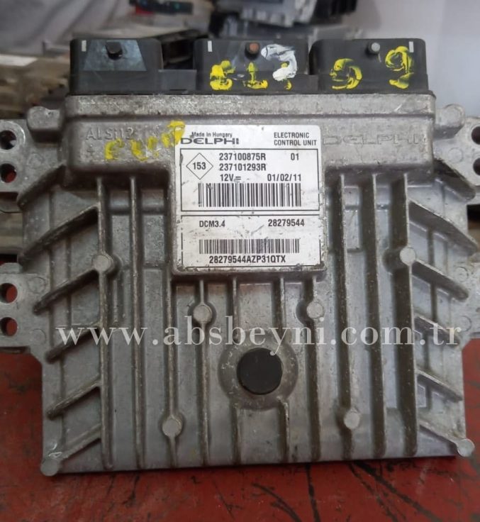 Renault Megane, Clio Grandtour, Kangoo, Nissan Note 1.5 DCI Motor Beyni Çıkma ECU (Delphi) 237100875R 237101293R 28279544 DCM3.4