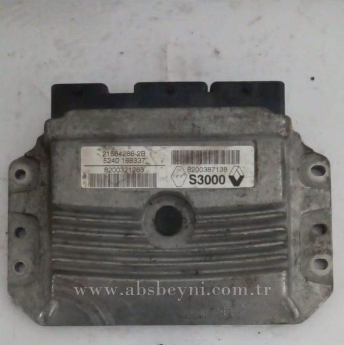 S3000 8200387138 21584288 2B kodlu Renault Megane Motor Beyni