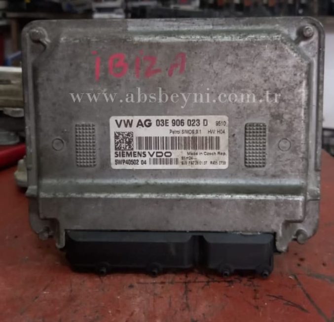 Seat İbiza 1.2 Motor Beyni Çıkma ECU (Siemens) 03E906023D, 03E 906 023 D, 5WP4050204, 5WP40502 04, 5WP40502, SIMOS9.1, SIMOS 9.1, SIMOS91