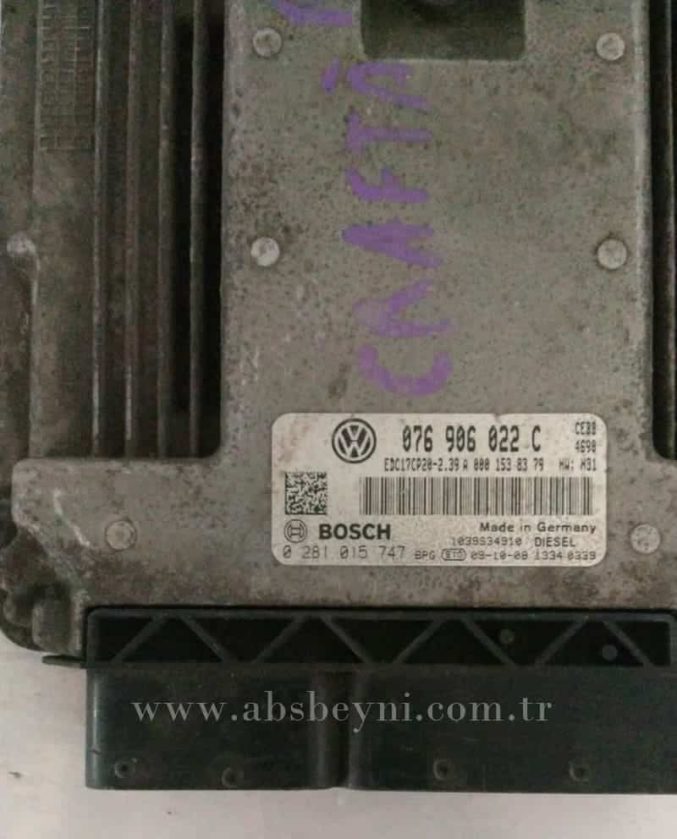 076906022C 0281015747 kodlu Volkswagen Crafter Motor Beyni