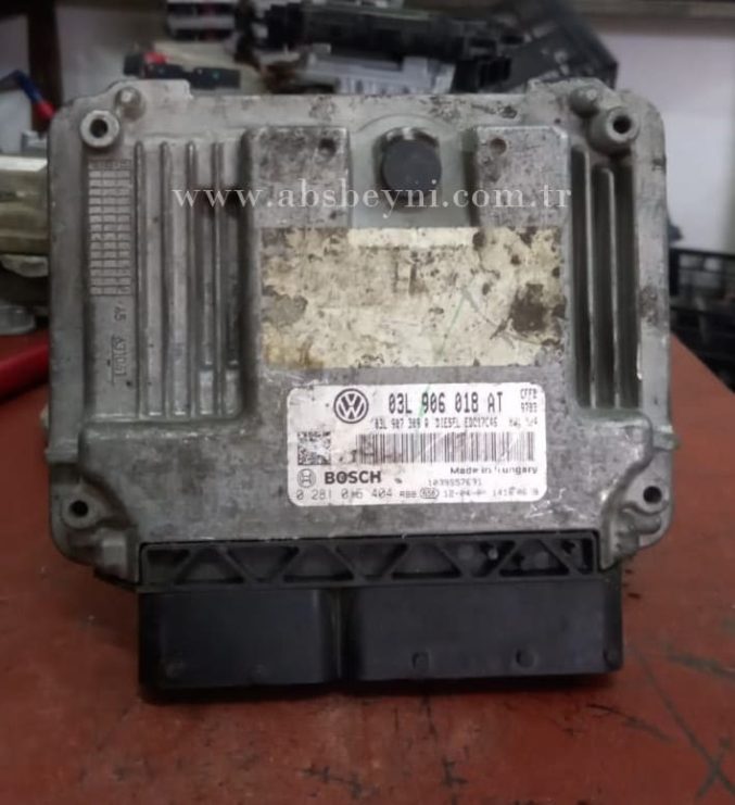 Volkswagen Golf Jetta 2.0 TDI Motor Beyni Çıkma ECU (Bosch) 0281016404, 0 281 016 404, 0281 016 404, 03L906018AT, 03L 906 018 AT