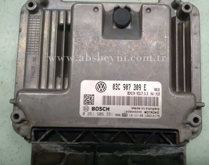03C907309E 0261S06351 kodlu Volkswagen Passat 1.4 TSI Motor Beyni