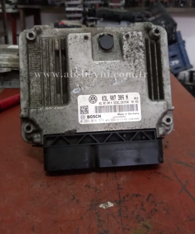 Volkswagen Passat Motor Beyni Çıkma ECU (Bosch) 03L907309N, 03L 907 309 N, 0281016374, 0 281 016 374, 0281 016 374