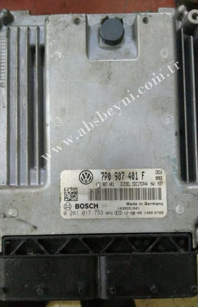 7P0907401F 0281017733 kodlu Volkswagen Toureg Motor Beyni